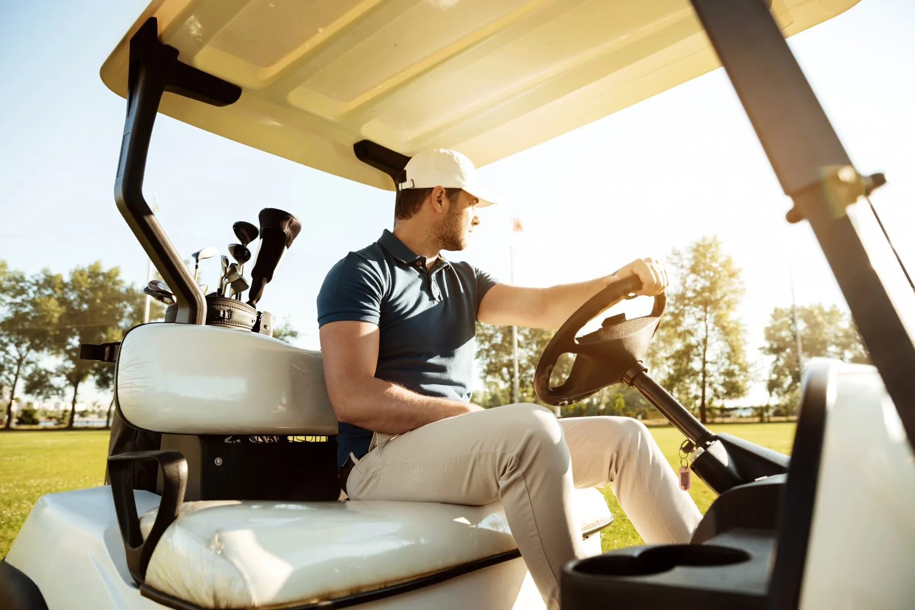 golf cart owner operating golf cart safety tips in Austin, Texas