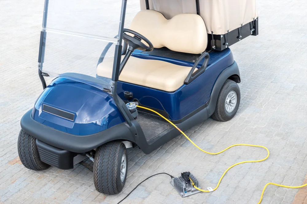 golf cart charged properly